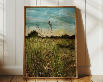 Abrazo Luminoso, Pintura Pirograbada y Acuarela de J.C. Prins / Impresión de Bellas Artes