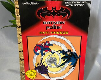 Batman & Robin Paint With Water Golden Books 90’s activity book