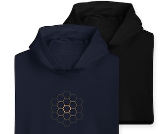 James Webb Weltraumteleskop JWST NASA Hoodie Minimalistisches Weltraum Exploration Spiegelarray Waben Hexagon