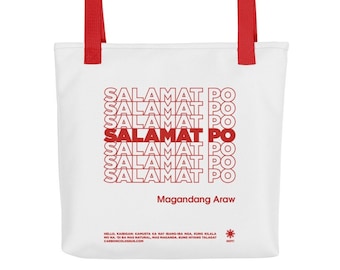 Salamat Po Pinoy Filipino Tote Bag thank you bag