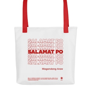 Salamat Po Pinoy Filipino Tote Bag thank you bag