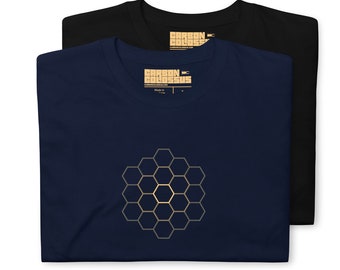 James Webb Space Teleskop JWST NASA T-Shirt Minimalistisches Weltraum Exploration Spiegel array Honeycomb Hexagon