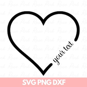 Open hart DIGITALE DOWNLOAD | Svg png dxf eps Instant digitale download