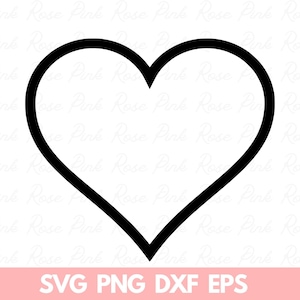 Heart Outline DIGITAL DOWNLOAD | svg png dxf eps Instant Digital Download