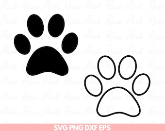 Contorno impronta zampa DOWNLOAD DIGITALE / svg png dxf eps Download digitale istantaneo