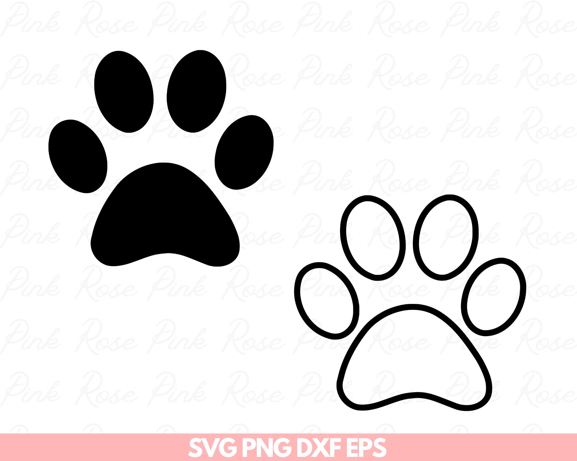 Dog Paw Print SVG Files Pawprint Vector Images Clipart cutting Files SVG  Image Dog Silhouettes Eps, Png ,dxf clip Art -  Canada