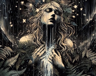 Temperance Tarot Art Print Etsy temperance-tarot-art-print-etsy