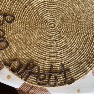 custom jute placemats