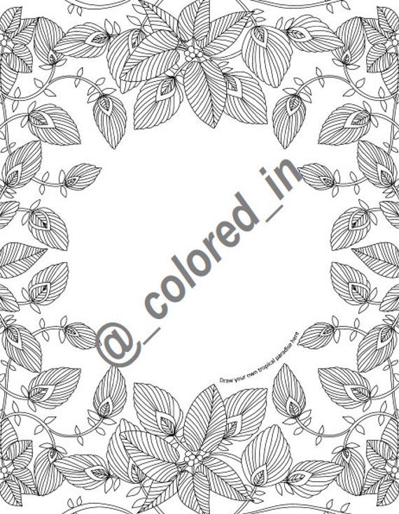 Printable Adult Coloring Page instant Download | Etsy