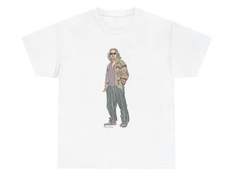 HEAVY COTTON VERSION | The Dude, The Big Lebowski, Jeff Bridges, Coen Brothers, Shirt for Movie Fan, Film Buff | Unisex Heavy Cotton Tee
