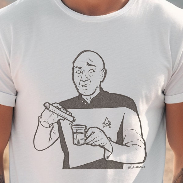 Star Trek, Captain Picard, Spiking His Earl Grey, Funny Shirt, Next Generation, TNG, TV, Sci-Fi, Science Fiction, Pop Culture, Fan Art