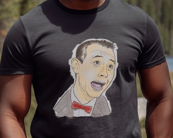 Pee Wee Herman, Pee Wee Shirt, Paul Reubens, Comedy, Classic Character, Iconic, Funny, Tim Burton, Hand-drawn, Comedy Nerd, Big Adventure
