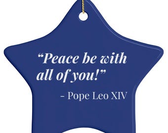 Pope Leo VIX Ornament, Cardinal Robert Prevost, Catholic Church, Catholic Gift, Catholicism, Christian, Jesus Christ, Lord, God, Peace