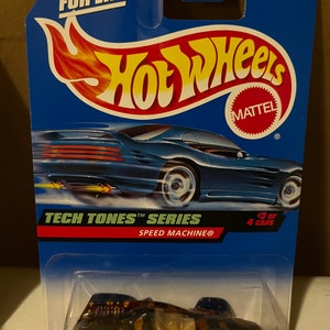Hot Wheels 1998 #747 Tech Tones Series 3 of 4 Speed Machine Black Gold 18813