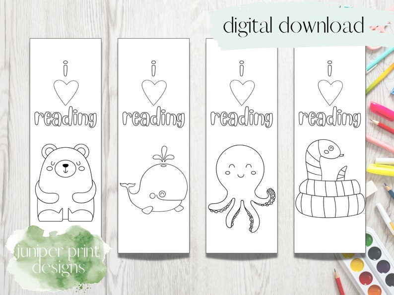 Printable Bookmarks for Kids | Kids Printable Bookmark | Animal Bookmarks | Bookmarks for Kids ...