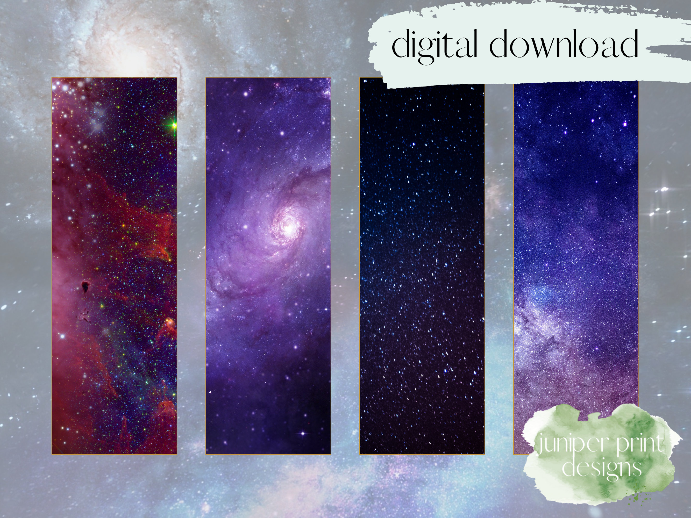 Galaxy Bookmark Printable, Download and Print Bookmarks, Galaxy ...