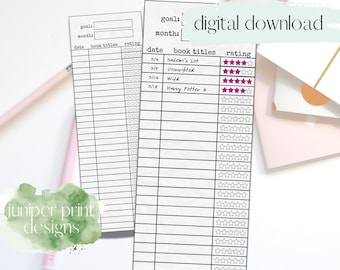Printable Bookmark | Library Card Bookmark Printable | Library Card Reading List | Library Card Bookmark | Printable Reading List Bookmark