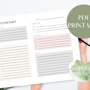Daily to Do List Printable, Pastel to Do List, Minimalist Daily Planner ...