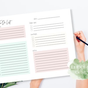 Daily to Do List Printable, Pastel to Do List, Minimalist Daily Planner ...