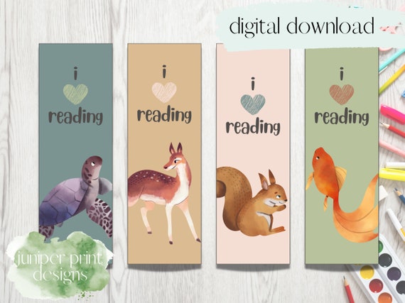 Printable Bookmarks for Kids Kids Printable Bookmark - Etsy