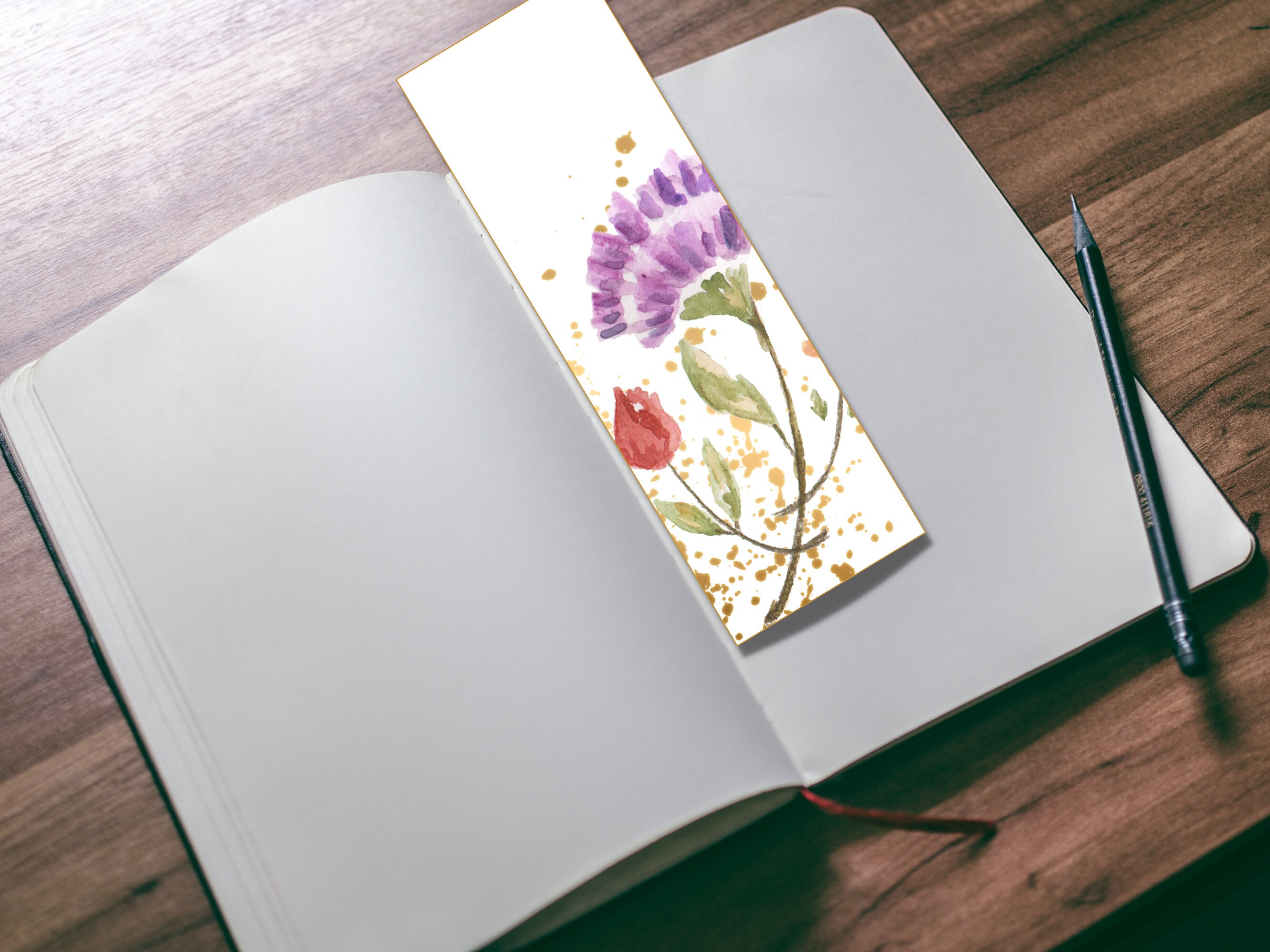 Watercolor Bookmark Printable, Download and Print Bookmarks, Watercolor ...