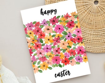 Floral Easter Card | Watercolour | Instant Download