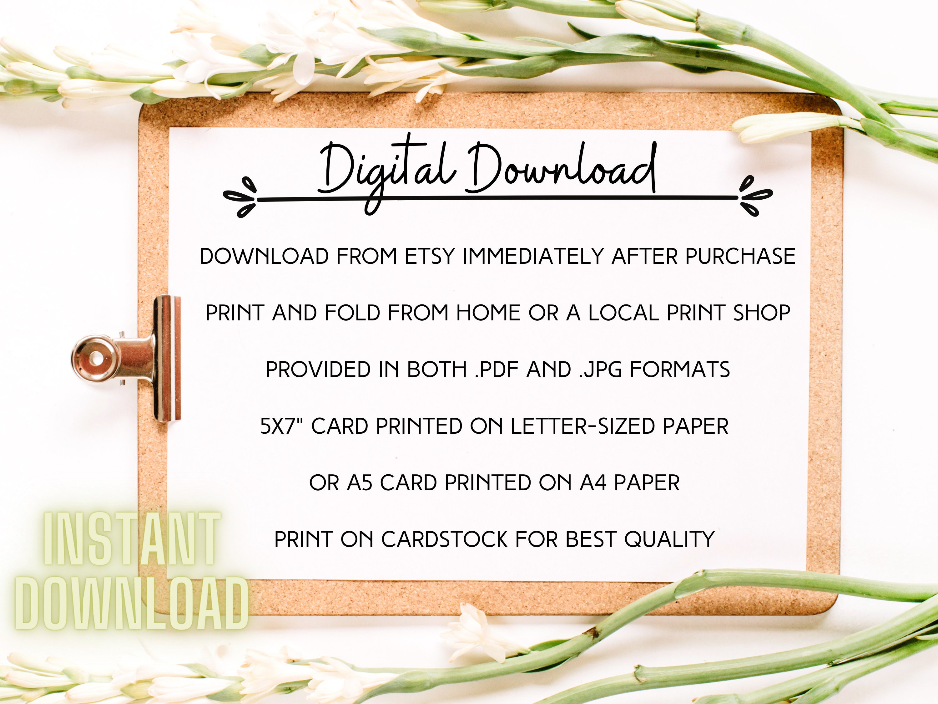 Thank You Card Hydrangea | Printable Digital Download | Watercolour - Etsy
