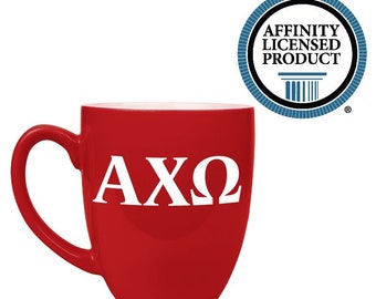 AXO - Alpha Chi Omega Becher - A Chi O - Alpha Chi - AXO griechische Buchstaben - Keramik Bistro Kaffeebecher