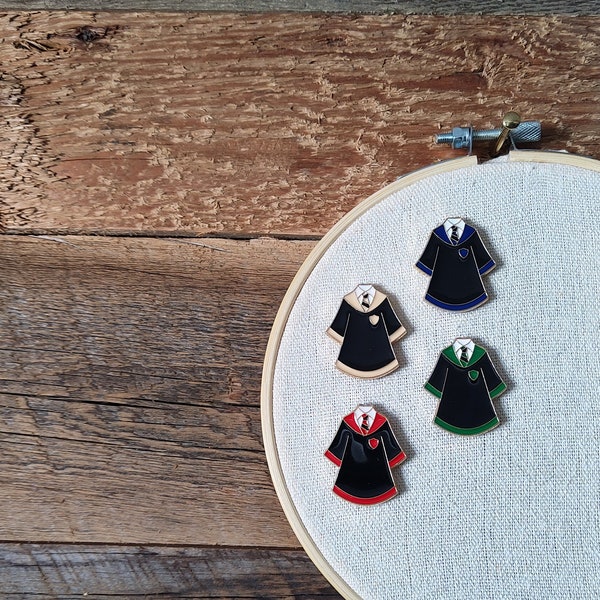 Wizarding School House Robes / Enamel Needle Minder / Needle Keeper / Magnet / Sewing Gift Accessory