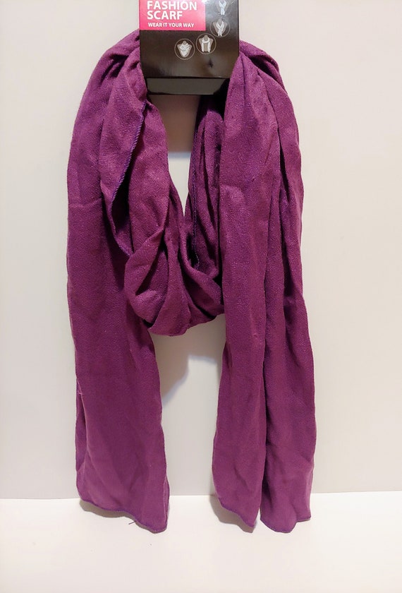 VINTAGE PURPLE 100% POLYESTER Fashion Neck Scarf