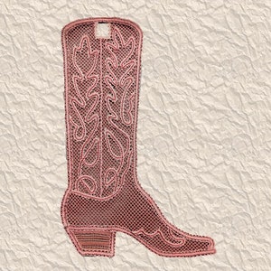 Mexican cowboy boot, lace pattern