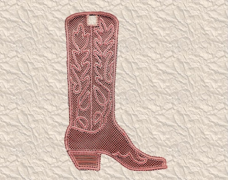 Mexican cowboy boot, lace pattern image 1