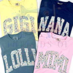Personalized comfort colors appliqué tee
