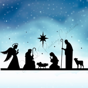 Nativity Silent Night Digital Download svg png jpg pdf