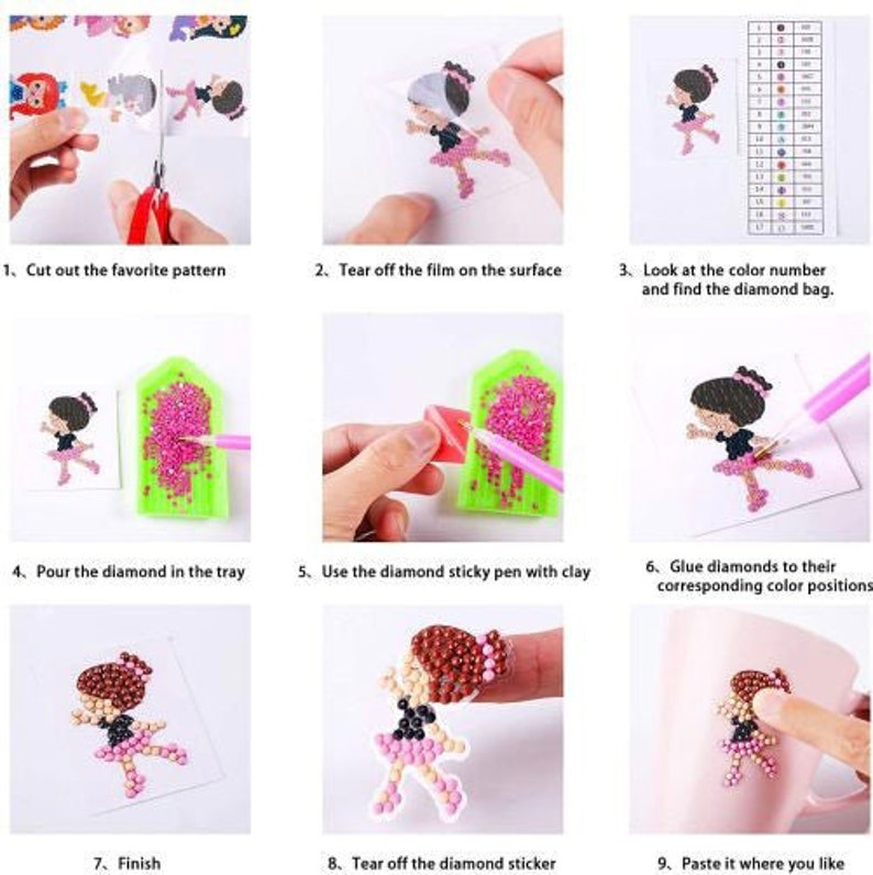 Diamond Painting Sticker Kits Etsy