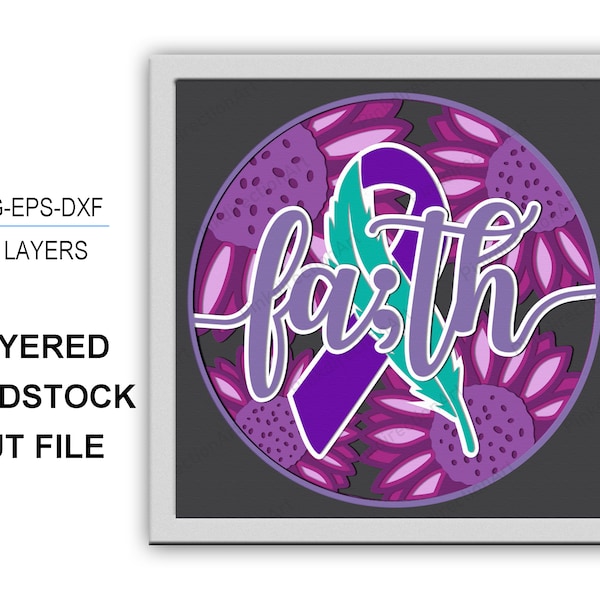 3D SUICIDE AWARENESS SVG Shadow Box svg 3D Layered Svg Light Box Svg Cricut Files Cardstock Svg for silhouette