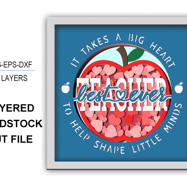 Best Teacher Ever 3D Box SVG, 3D Floral, Shadow Box, 3D Layered Svg, Light Box Svg, Cricut Files, Teacher's Day, Gift for Teacher Best Teacher Ever 3D Box SVG, 3D Floral, Shadow Box, 3D Layered Svg, Light Box Svg, Cricut Files, Teacher's Day, Gift for Teacher