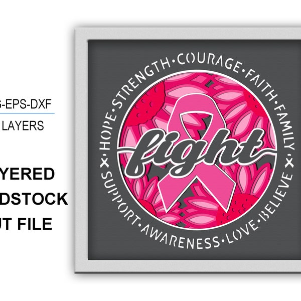 3D Fight Cancer Awareness SVG Shadow Box svg 3D Layered Svg Light Box Svg Cricut Files Cardstock Svg for silhouette 3D Fight Cancer Awareness SVG Shadow Box svg 3D Layered Svg Light Box Svg Cricut Files Cardstock Svg for silhouette