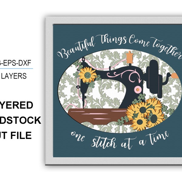 SEWING FLORAL 3D Box Sewing Floral Box svg 3D Layered Svg Sewing 3D Box Cricut Files Light Box 3d paper cut