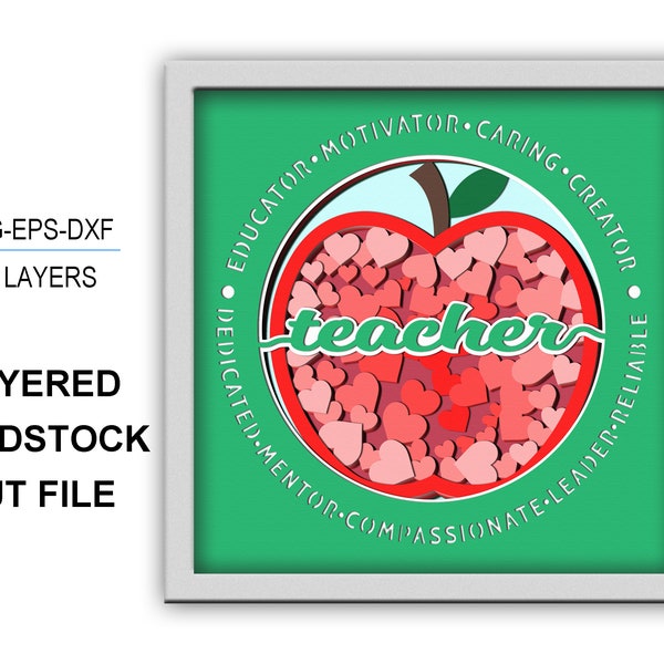 Teacher 3D Box SVG, 3D Floral, Shadow Box, 3D Layered Svg, Light Box Svg, Cricut Files, Teacher's Day, Gift for Teacher Teacher 3D Box SVG, 3D Floral, Shadow Box, 3D Layered Svg, Light Box Svg, Cricut Files, Teacher's Day, Gift for Teacher
