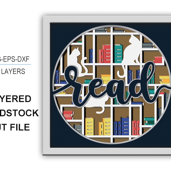 READING Book Cat 3D Box SVG 3D TEACHER Shadow Box 3D Layered Svg Light Box Svg Cricut Files Teacher's Day Gift for Teacher READING Book Cat 3D Box SVG 3D TEACHER Shadow Box 3D Layered Svg Light Box Svg Cricut Files Teacher's Day Gift for Teacher