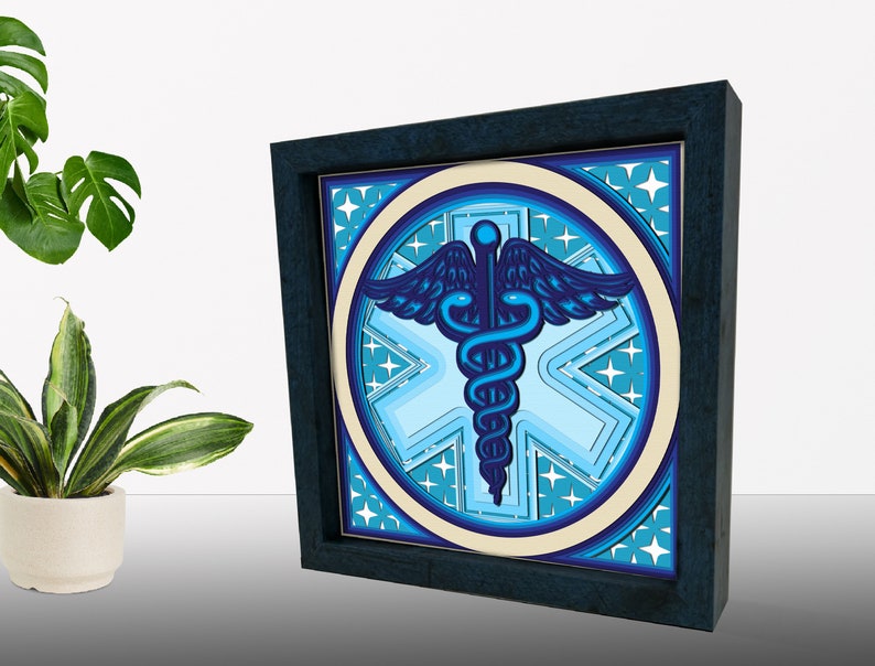 Medical Caduceus 3D Box Medical Caduceus SVG Nurse Svg - Etsy