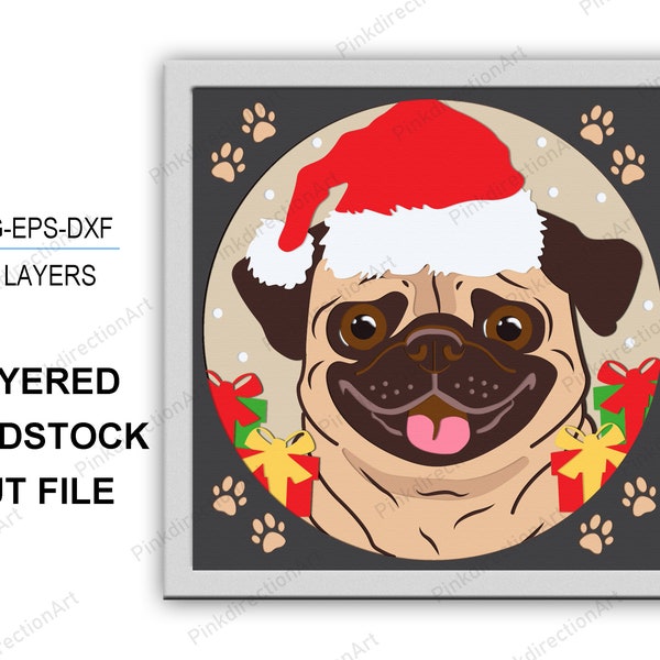 Christmas Dogs 3D box, Pug Christmas Shadow Box svg Layered Svg Light Box Svg,Svg for cricut,Merry Christmas Decor svg, Pug svg, Home Decor Christmas Dogs 3D box, Pug Christmas Shadow Box svg Layered Svg Light Box Svg,Svg for cricut,Merry Christmas Decor svg, Pug svg, Home Decor