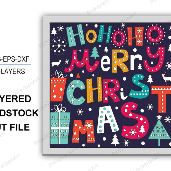 HOHOHO Merry Christmas 3D box, Merry Christmas Shadow Box svg Layered Svg Light Box Svg, Svg for cricut, Merry Christmas svg,Christmas Decor HOHOHO Merry Christmas 3D box, Merry Christmas Shadow Box svg Layered Svg Light Box Svg, Svg for cricut, Merry Christmas svg,Christmas Decor