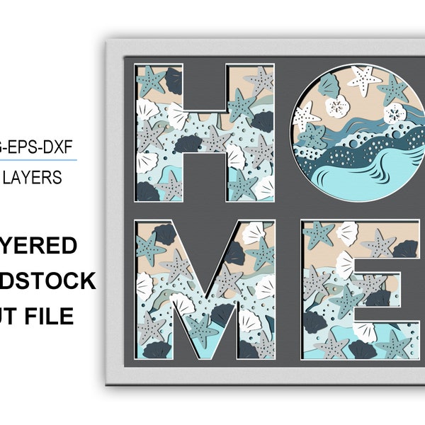 BEACH HOME 3D Box Beach Home Shadow Box Summer 3D Box Cricut Files Light Box paper cut BEACH HOME 3D Box Beach Home Shadow Box Summer 3D Box Cricut Files Light Box paper cut