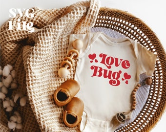 Love Bug svg, Saint-Valentin, Heart svg, Love svg, Valentines svg, Cute svg, Retro svg, svg