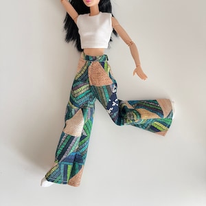 Summer trousers for fashion doll, 1:6 doll clothing, fashion clothes for a doll