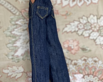 Doll Jeans, Wide-Leg Denim Clothes for Fashion Dolls, Realistic Pockets, Barbie clothes