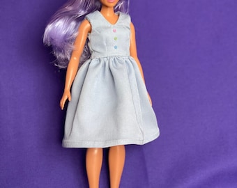 Summer dress for 11” fashion doll, doll fashion, doll clothes