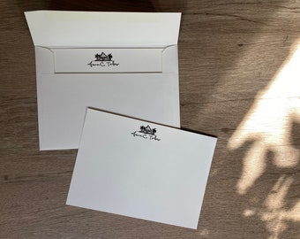 Personalized Stationary Card Set. Custom-Made: Created, Digitally Designed by Hand & Printed on blank Heavyweight Card Paper